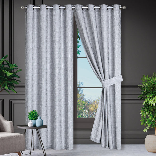 Juego de cortinas Jacquard relieve 3D Mozart