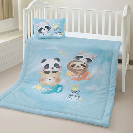 Set Edre-cobertor Baby Panda Pache