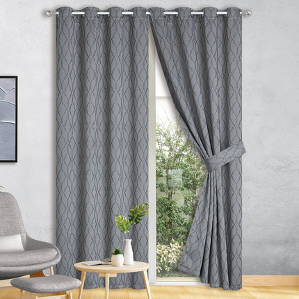Set de cortinas blackout Oviedo Greis