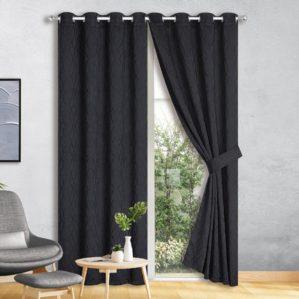 Set de cortinas blackout Oviedo Onyx