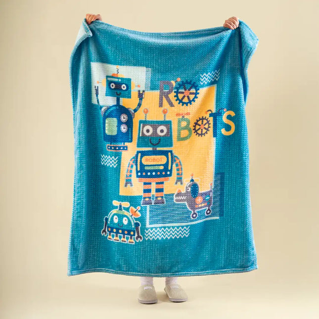 Cobertor Baby Textury Robots