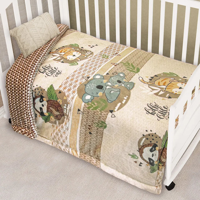 Baby Edre-Cobertor Bella Jungla Latte