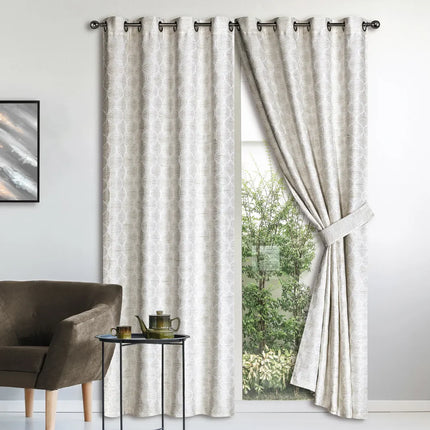 Set de Cortinas Jacquard Relieve 3D Coraline