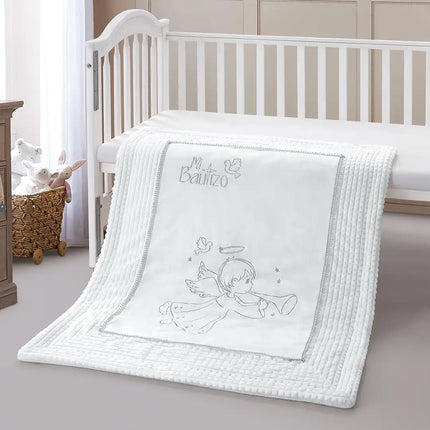 Imagen del producto Baby Edre-Cobertor Mi Bautizo Angelical de Regina, con diseño premium y detalles descriptivos