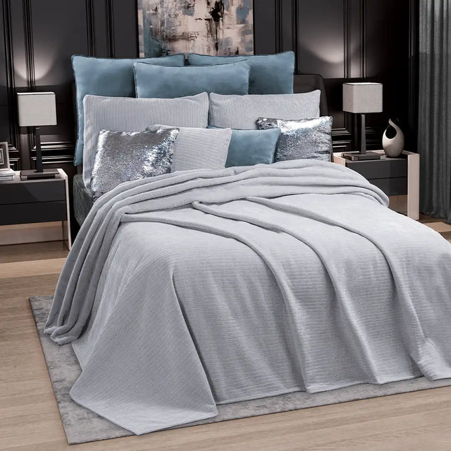 Cobertor Chenille Silver