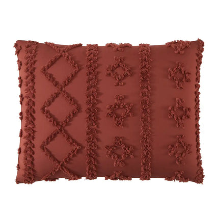 Set de Edredón Textura 3D Jacquard Fossil Ladrillo