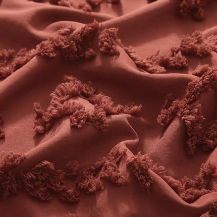 Set de Edredón Textura 3D Jacquard Fossil Ladrillo