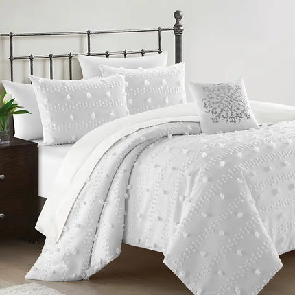 Set de Edredón Jacquard y Bordado Nube