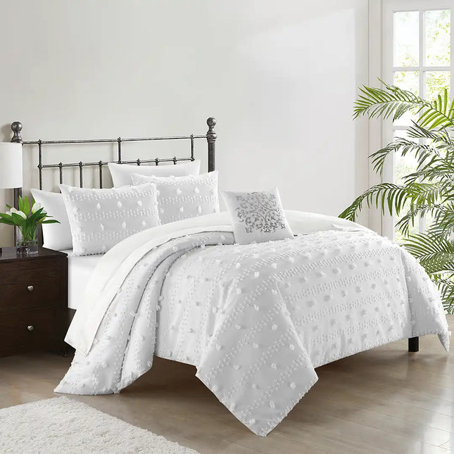 Set de Edredón Jacquard y Bordado Nube