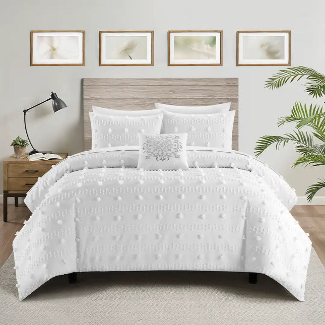 Set de Edredón Jacquard y Bordado Nube