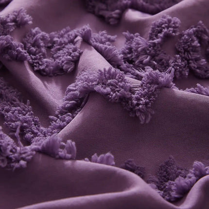 Set de Edredón Textura 3D Jacquard Fossil Lavanda