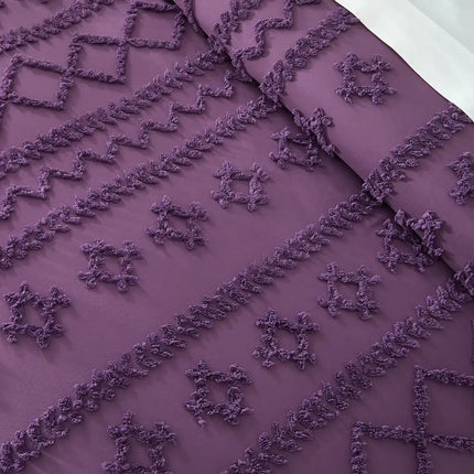 Set de Edredón Textura 3D Jacquard Fossil Lavanda