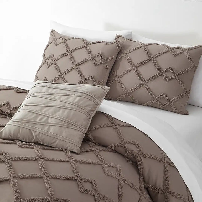 Set de Edredón Textura 3D Jacquard Opalina