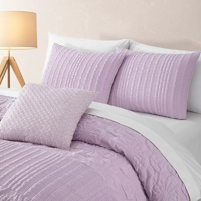 Set de Edredón Plisado Alejandría Orquídea