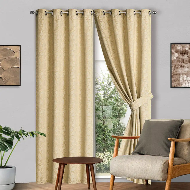 Set de Cortinas Jacquard Relieve 3D Sylvie