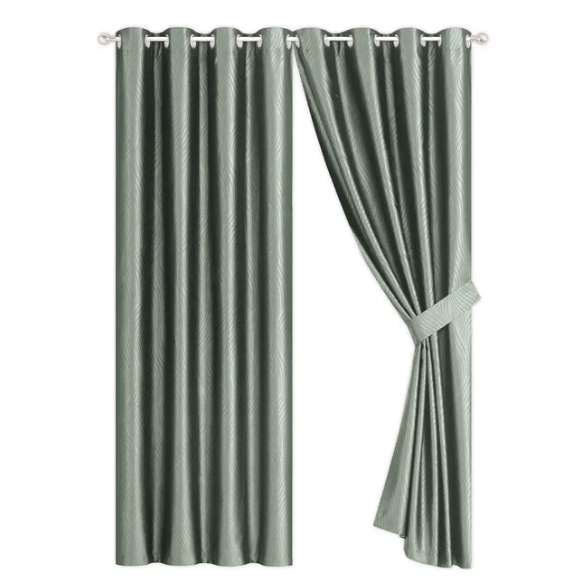 Imagen del producto Set de Cortinas Blackout Celine Sage de Regina, con diseño premium y detalles descriptivos