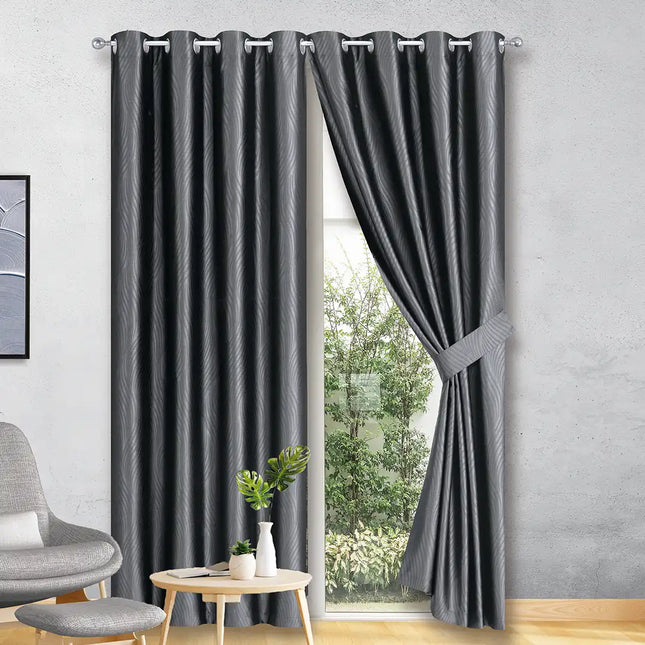 Set de Cortinas Blackout Celine Black