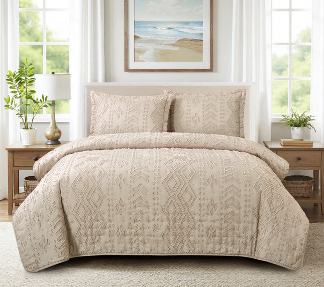 Set de Edredón Ligero Relieve Jacquard Tokio