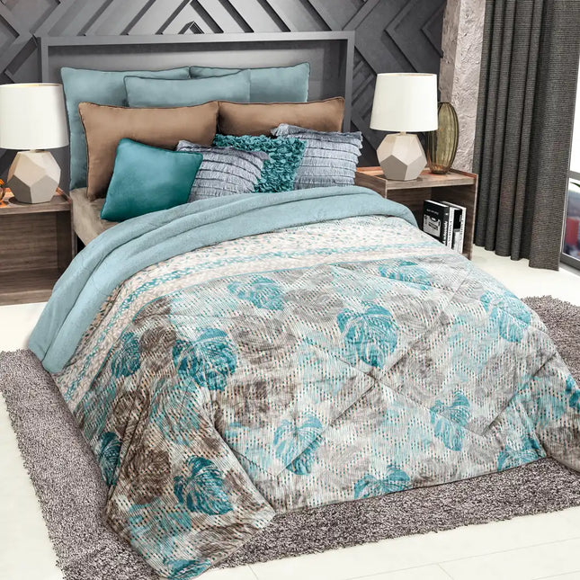 Imagen del producto Edre-Cobertor Nuvó Basket Azuli de Regina, con diseño premium y detalles descriptivos