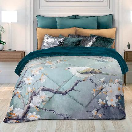 Imagen del producto Edre-Cobertor Nuvó Bird de Regina, con diseño premium y detalles descriptivos