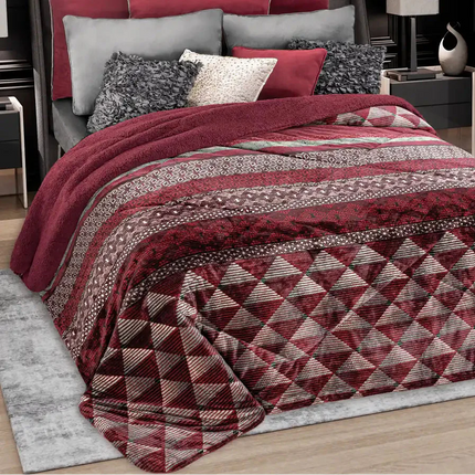 Edre-Cobertor Nuvó Escala Granate