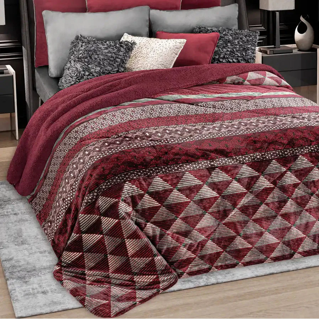 Edre-Cobertor Nuvó Escala Granate