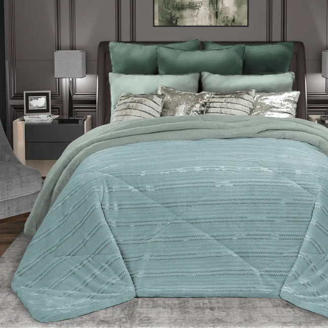 Imagen del producto Edre-Cobertor Nuvó Palmers de Regina, con diseño premium y detalles descriptivos