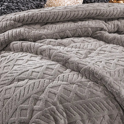 Edre-Cobertor Nuvó Sabatino Nuez con Reverso de Jacquard