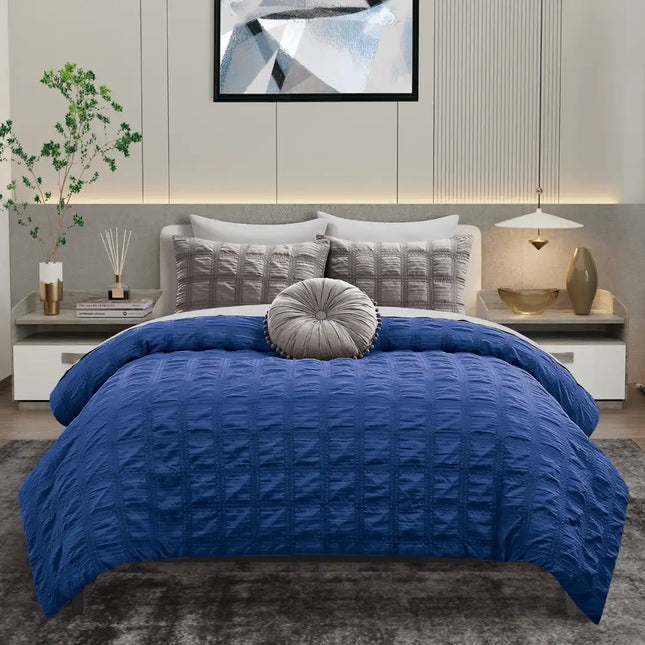 Imagen del producto Edredón Uni-Lux Total Blue de Regina, con diseño premium y detalles descriptivos